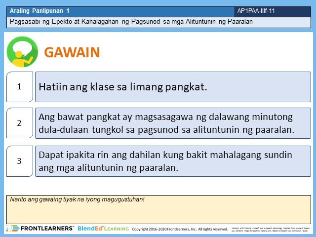 Frontlearners Araling Panlipunan 01: AP_01_048_Gawain